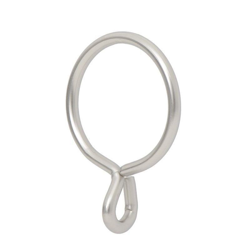 Ivilon Drapery Eyelet Curtain Rings - 1.7" Ring for Curtain Hook Pins, Set of 14 - Satin Nickel - Image 1
